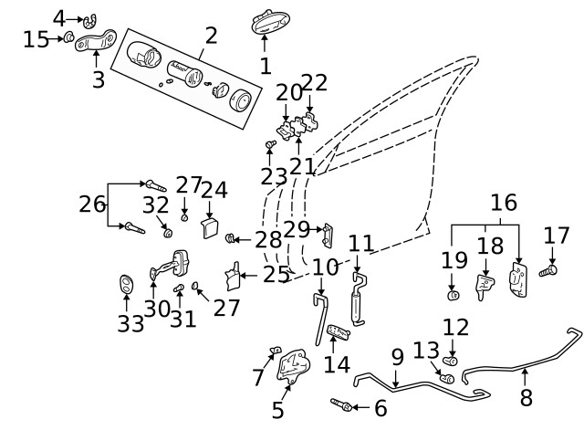 Genuine GM Driver Side Front Door Lock 15110643