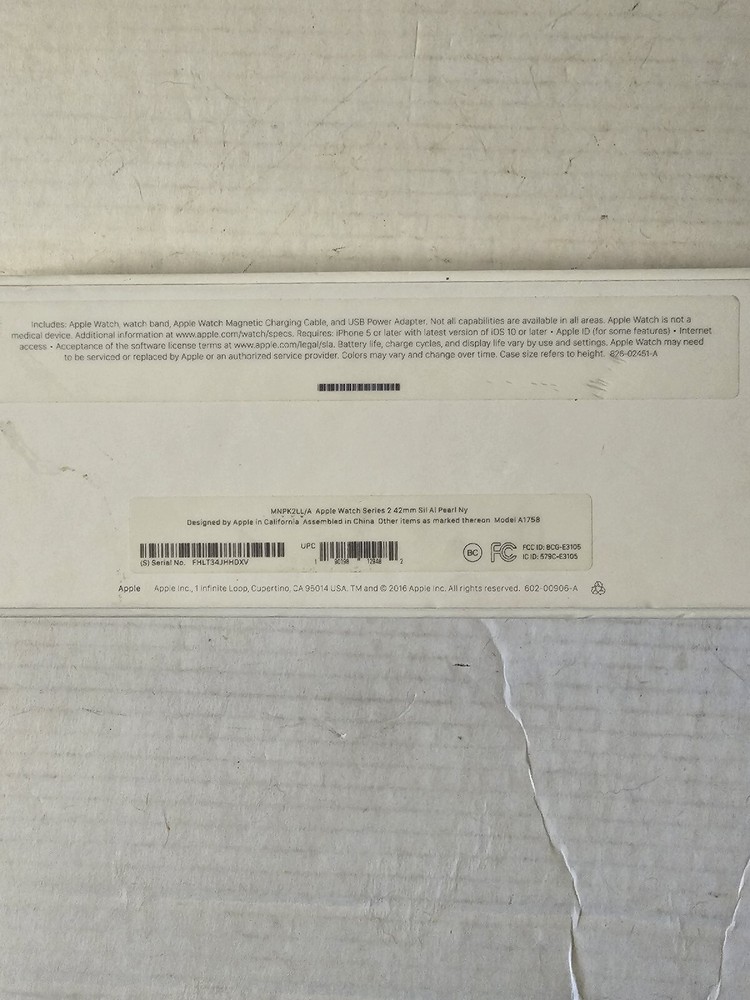 *EMPTY BOX ONLY* Apple Watch Series 2 - 42mm - *EMPTY BOX ONLY*
