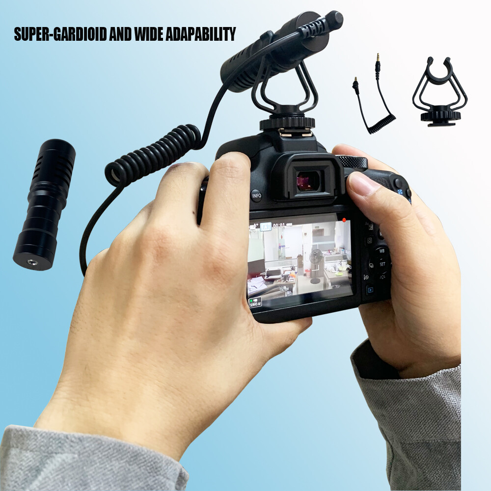 Universal Video Mic Microphone Condenser For Nikon Canon DSLR PC Camera Android