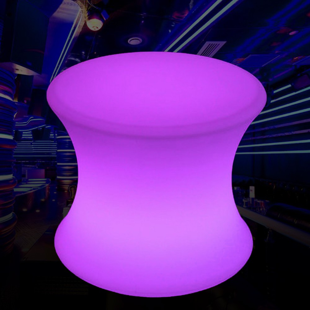 16.5" Rechargeable LED Color Changing Stool with Remote - Waterproof Design