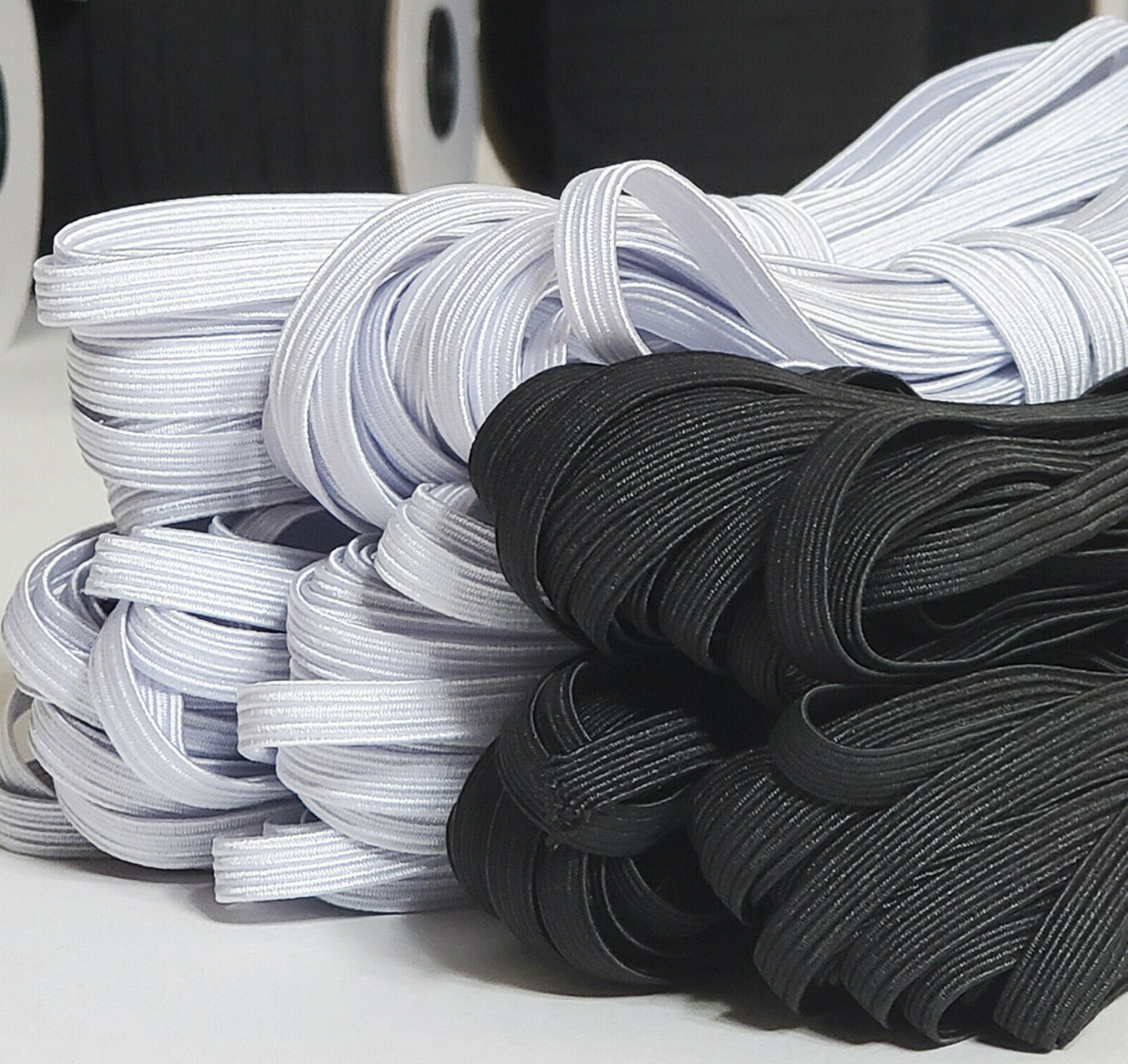 1/8 Inch,1/4 Inch Elastic Band Cord Sewing Trim | For DIY Mask Sewing and Craft