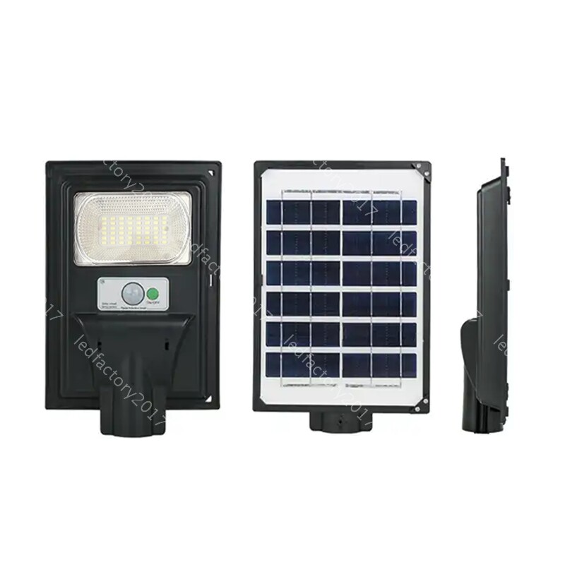 DIM Solar LED Street Light Sensor Dusk Timer Remote Control Cool White Yard 150W
