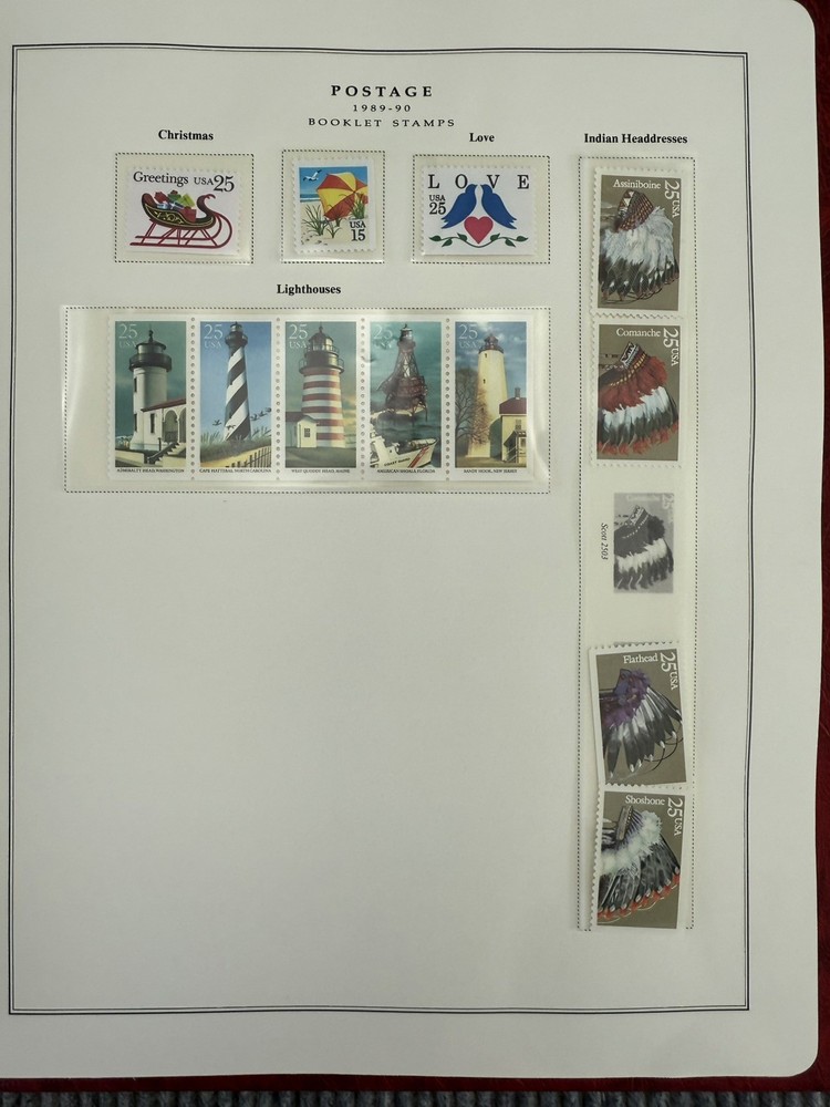 Scott US Platinum Hingeless Album & Slip Case $101+ FV - 299 Stamps - VOLUME 7