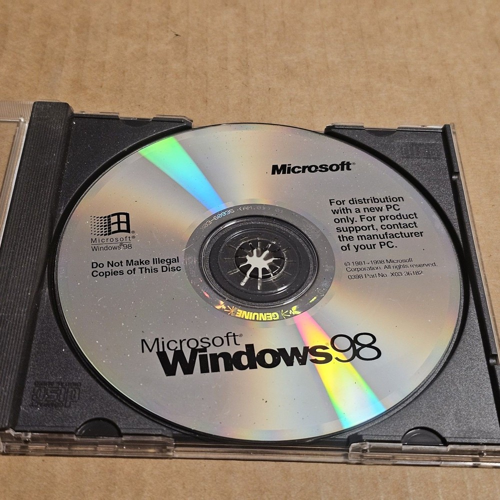 Microsoft Windows 98 OEM Installation CD-ROM