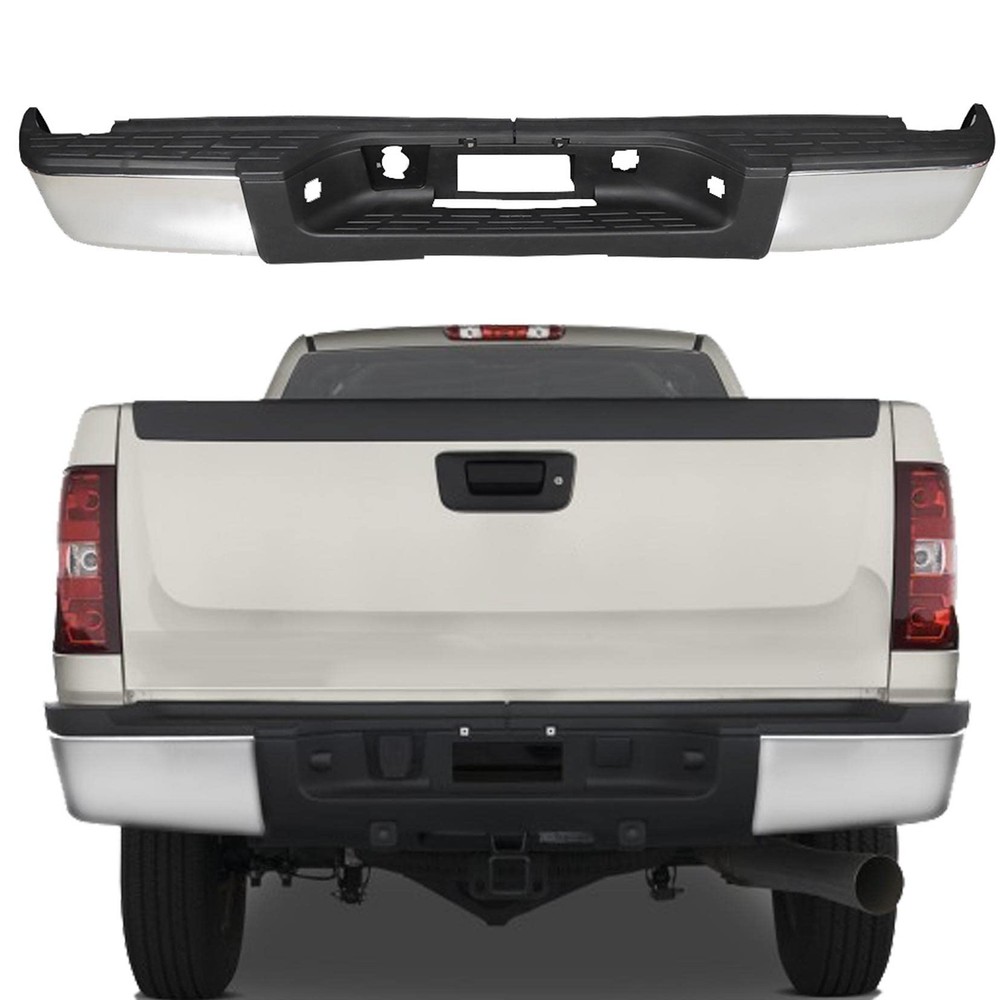 Rear Step Bumper Assembly Kit without Radar Hole Replacement for 2007-2013