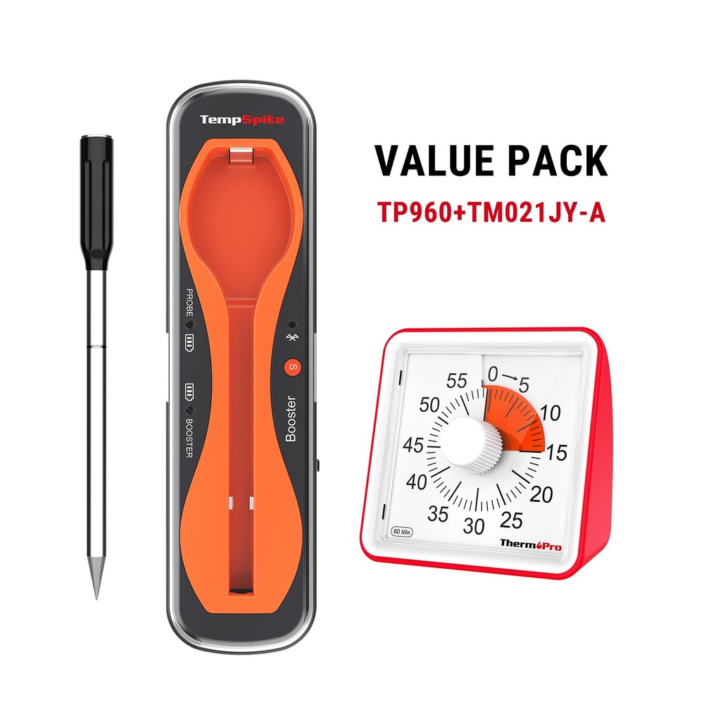 ThermoPro TP960 500FT Bluetooth Wireless Meat Thermometer TM021 Visual Timer