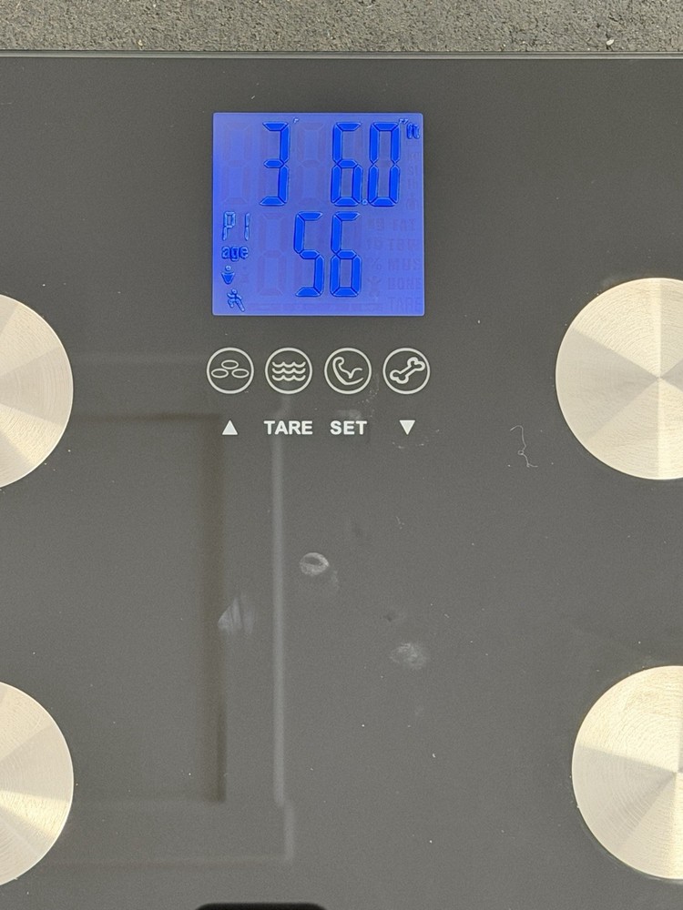 Total Body Bath Scale 400lb 3 Touch-Sensitive Button Auto-Recognition Technology