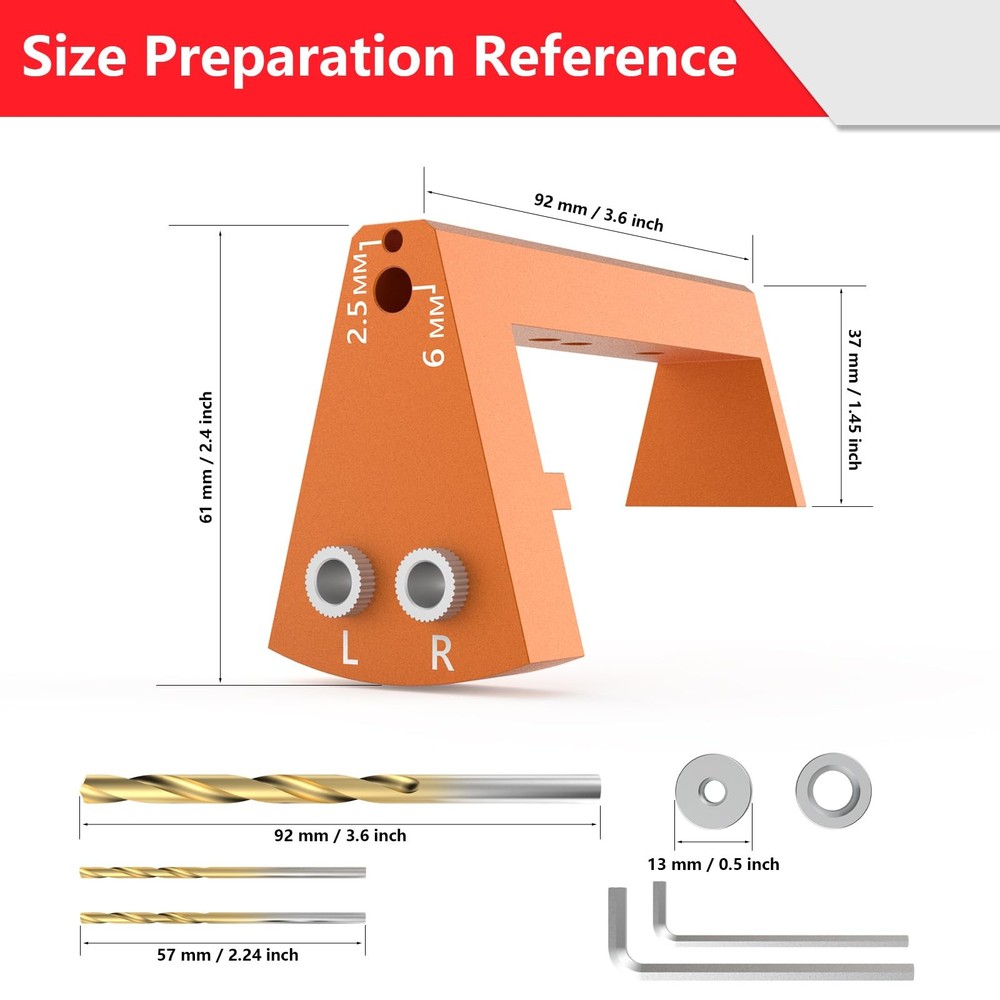 Undermount Drilling Guide - Durable Aluminum Drill Angle Guide w/Steel Insert...