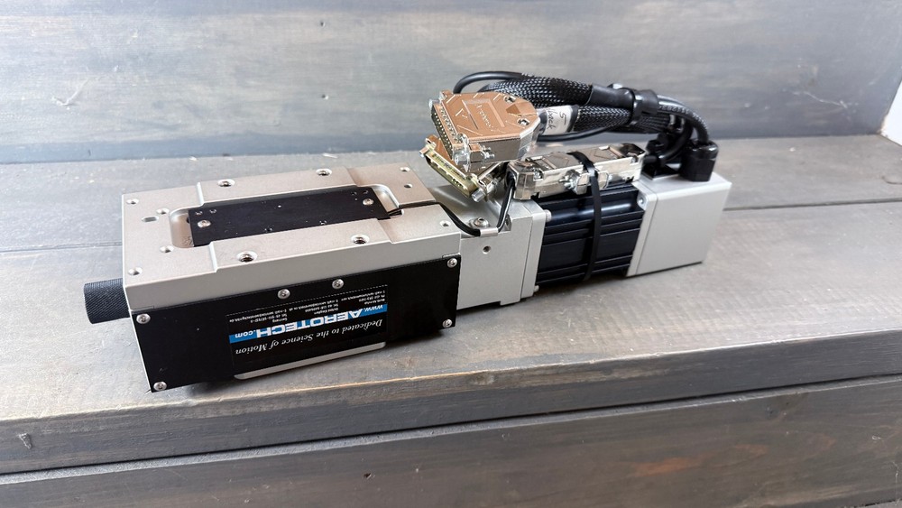 NEW Aerotech ATS105 linear translation stage w/ BMS60 servo motor & encoder