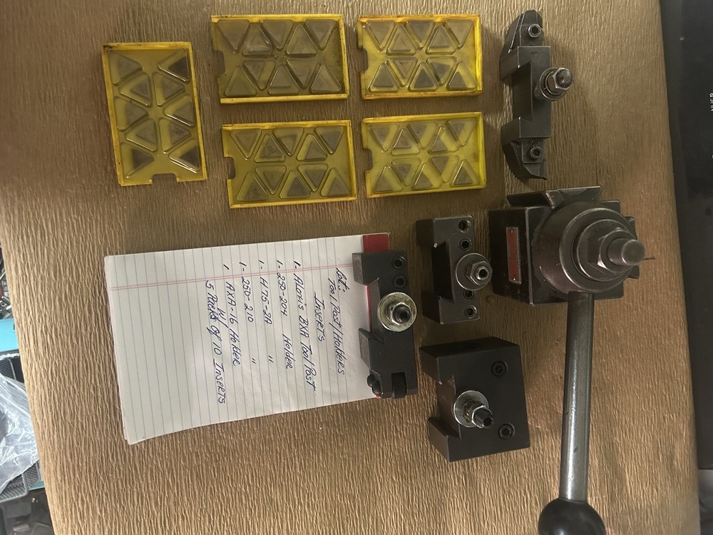 Aloris Tool Post With 4 Holders & 5 Packs Insert