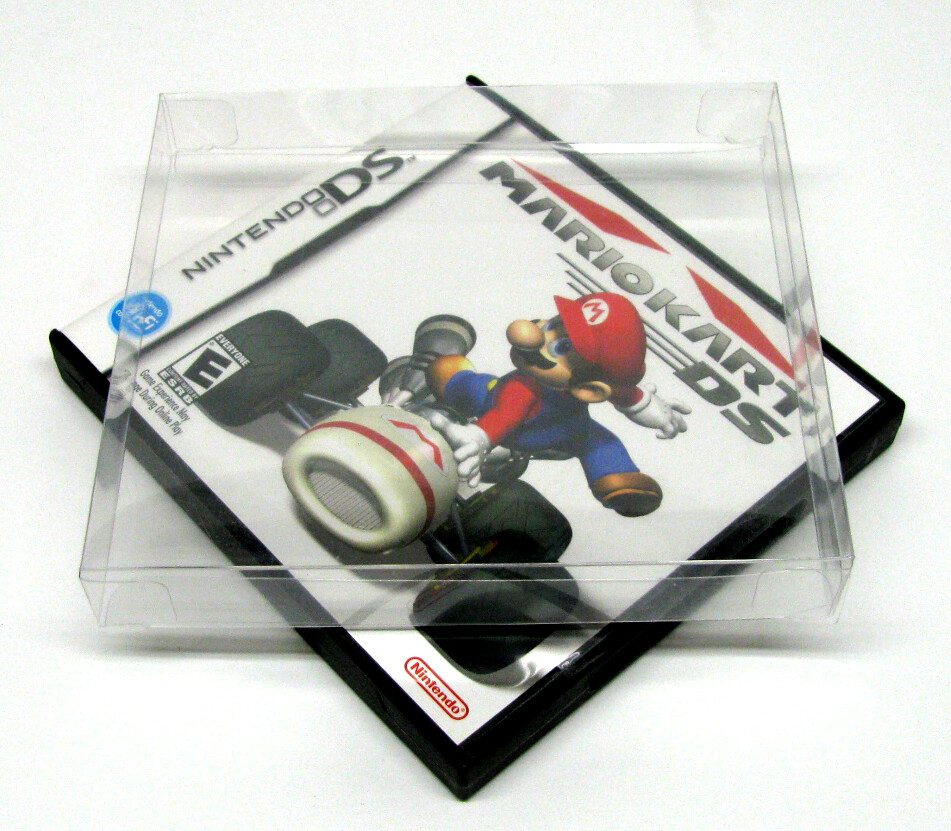 10x NINTENDO DS CIB GAME BOX -CLEAR PLASTIC PROTECTIVE BOX PROTECTOR SLEEVE CASE