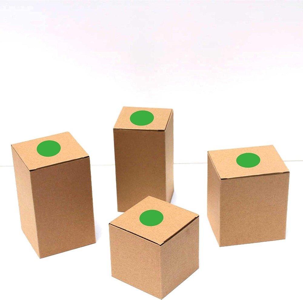 1/2 Inch Round Permanent Adhesive Color-Code Dot 1 Roll-1000 Pack Green