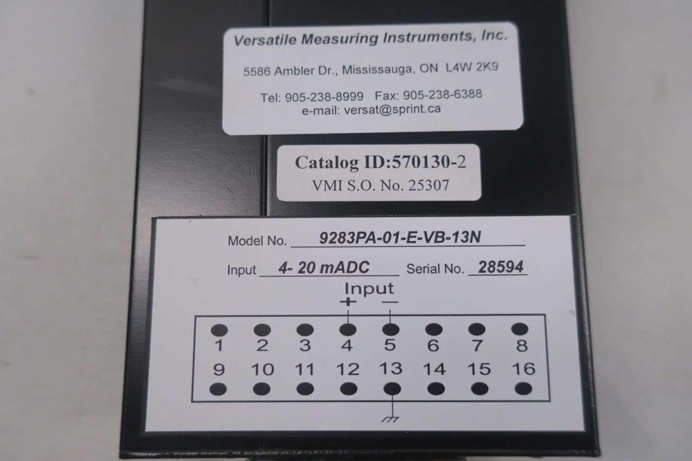 Versatile Measuring Instruments 9283PA-01-E-VB-13N Panel Meter D551398