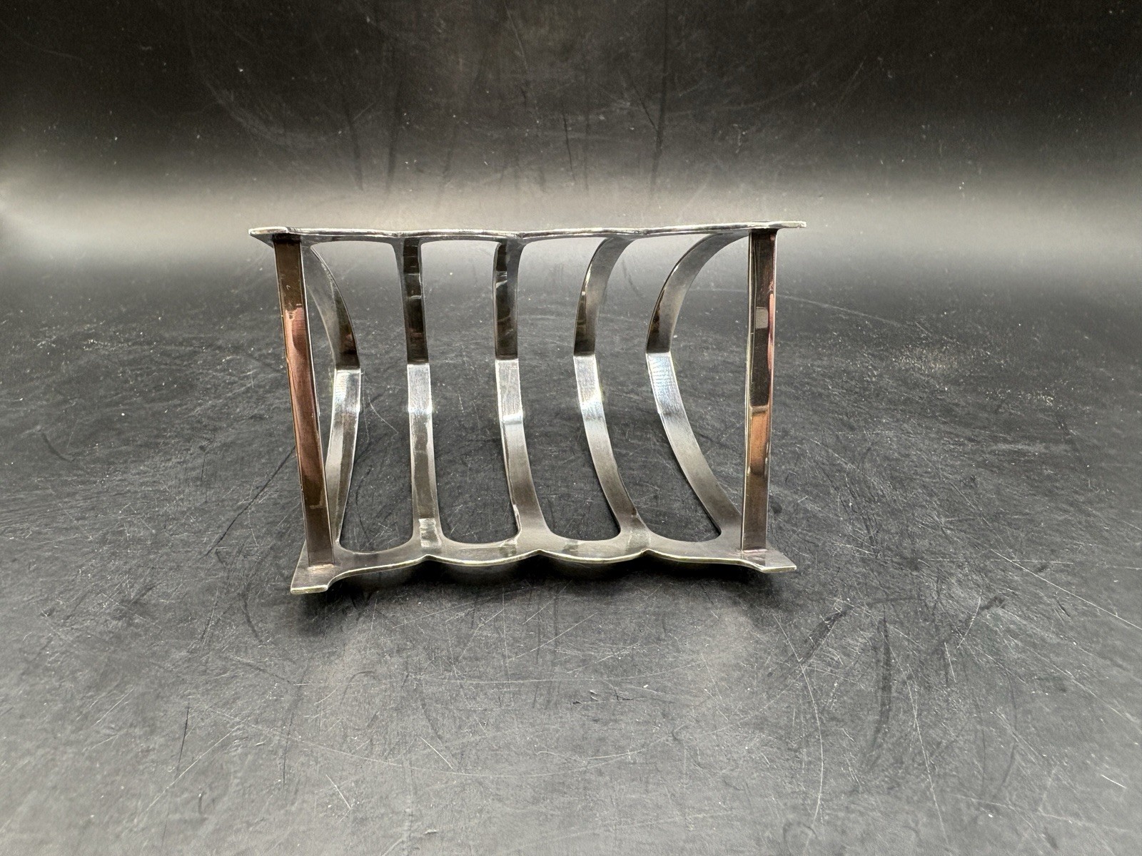 1938 Sterling Silver English Toast Rack Birmingham Gothic Arch