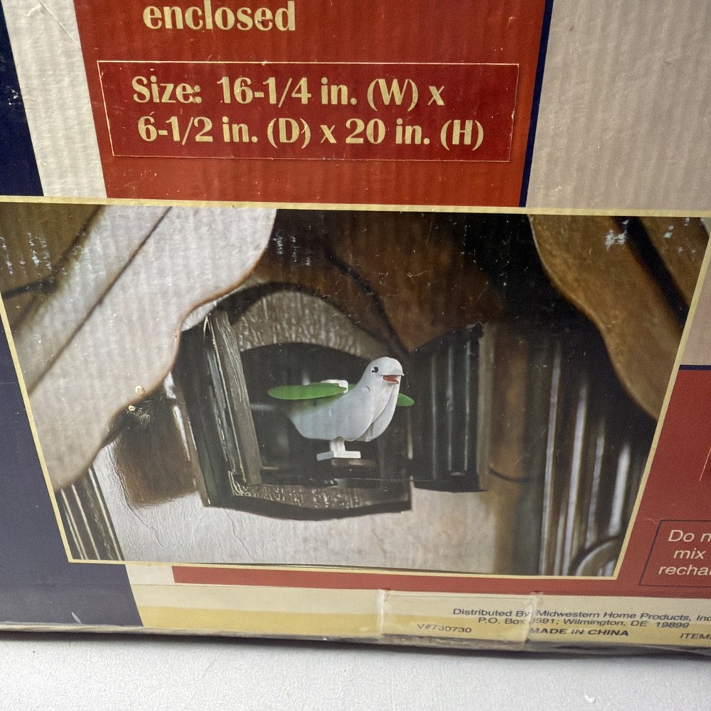 Stratford Handcrafted Cuckoo Clock NIB