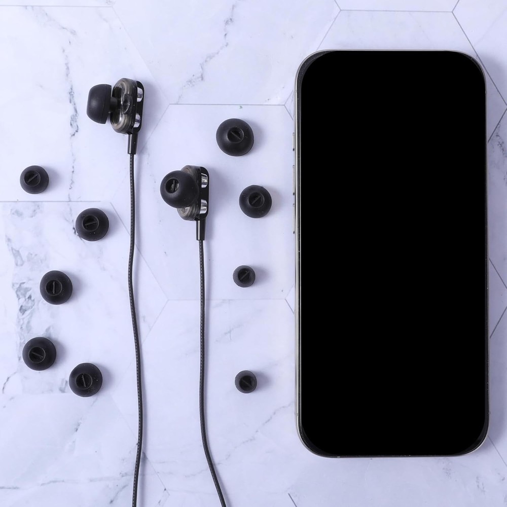 Extra Small Earbuds Tips Replacement Earbud Soft Silicone black