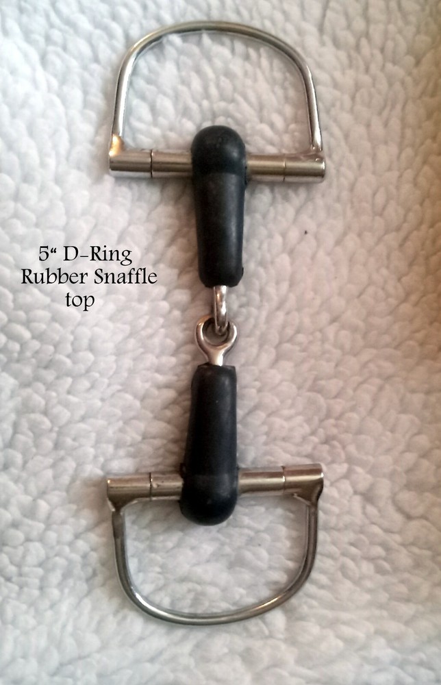 D-Ring Rubber Mouth Snaffle Bit  5 in