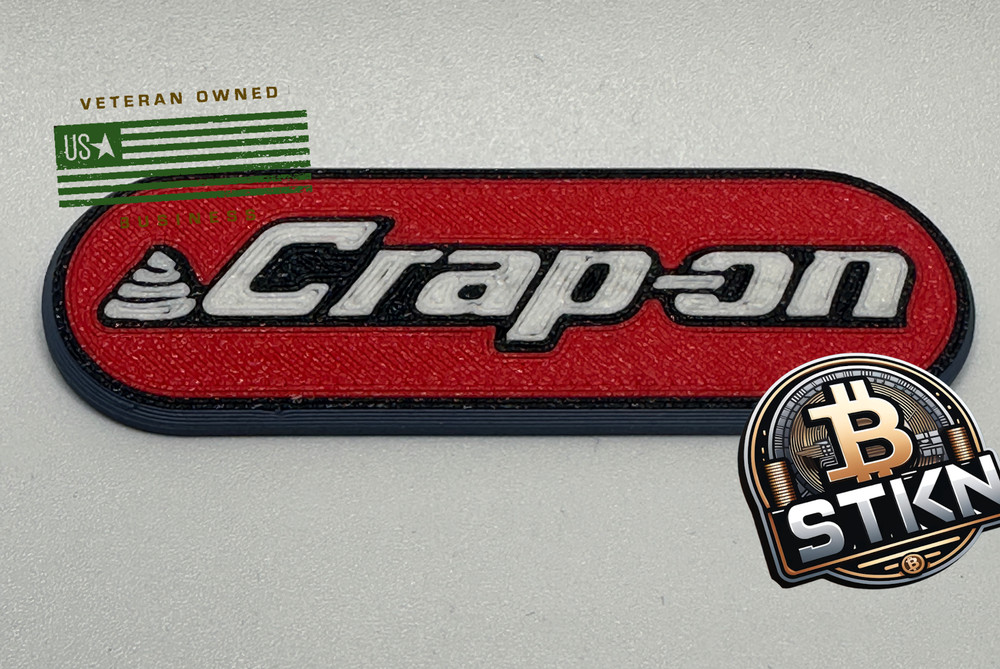 2 PACK 💩 Crap-on 💩 3D Printed Magnet (novelty) toolbox changing table Emblem