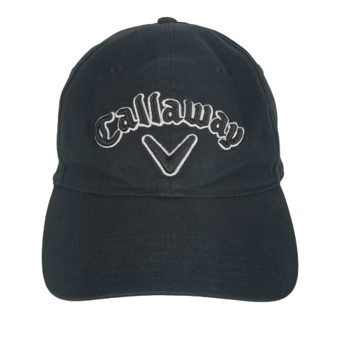 Callaway Black Golf Hat Cap Raised Embroidered Lettering Adjustable