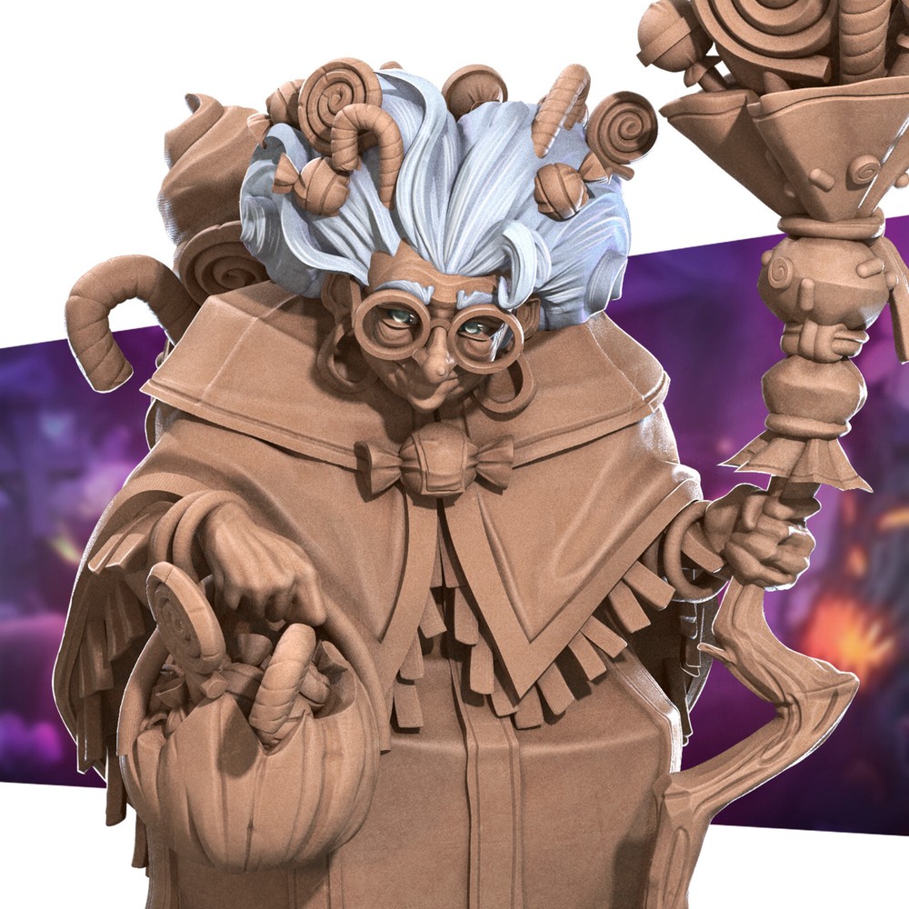 Candy - Witch with Cat - Wizard - Bite the Bullet - 32mm Fantasy D&D Miniature