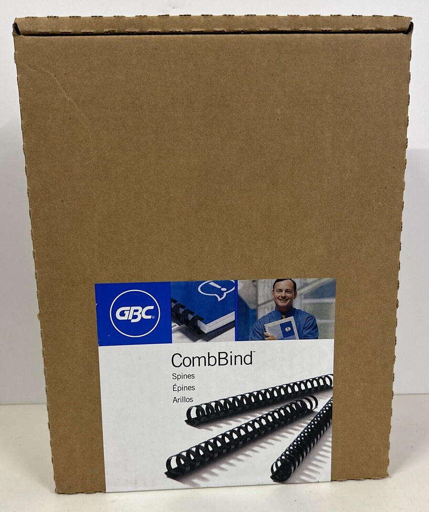GBC CombBind Binding Spines, 5/8", Black, 100 Pack