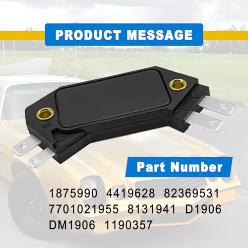 1875990 4 Pin Performance Ignition Module, Compatible with 1974-1988 Chevy