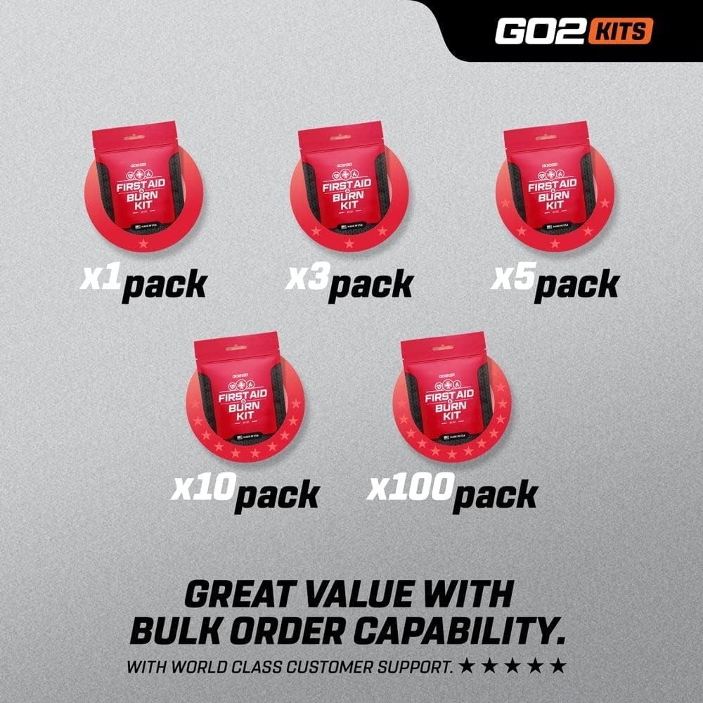 Advanced First Aid & Burn Kit, Comprehensive Burn First Aid Kit with Dressing...