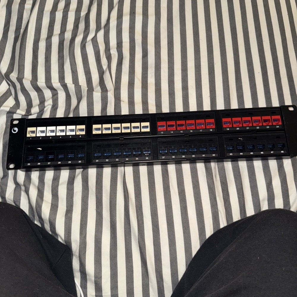Commscope 48 Port Patch Panel Snap in keystones 2ru