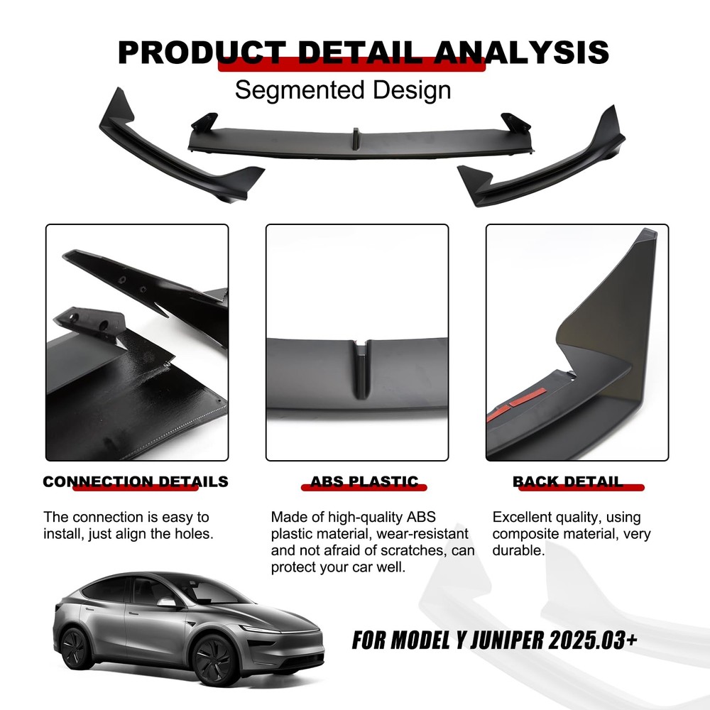 Tesla Model Y Juniper V Style Front Bumper Lip