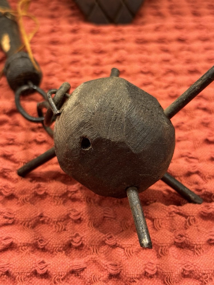 Dungeon Master Medieval Gothic Spiked Mace Wall Plaque Flail Weapons