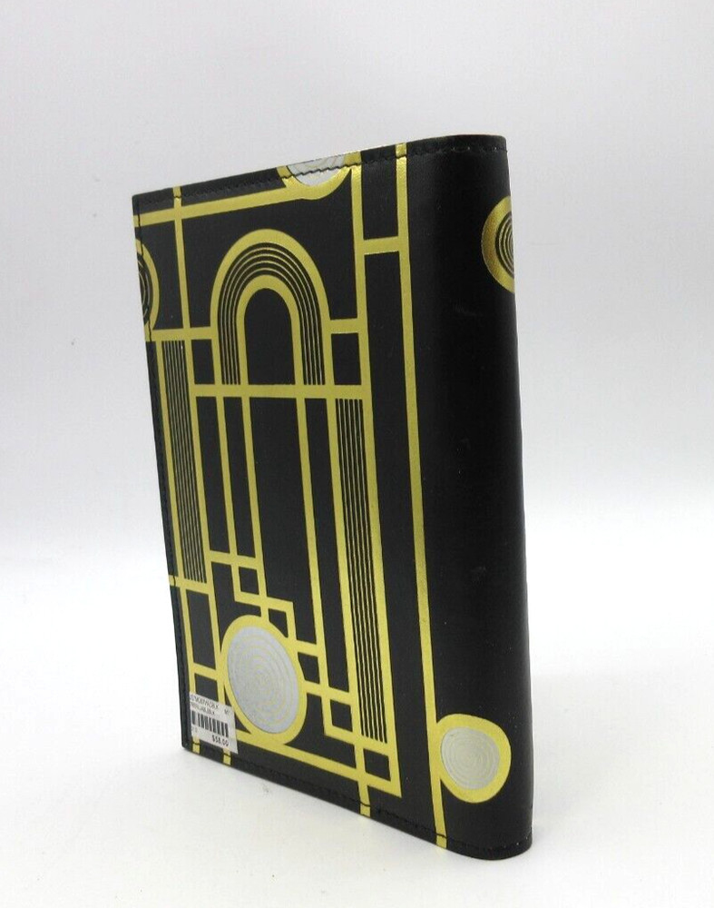 Metropolis Refillable Notebook 7" Leather Cover Spiral Insert Graphic Image Blk