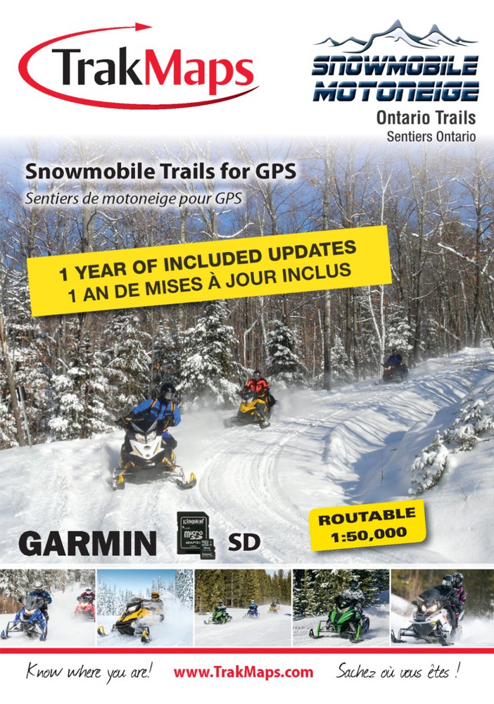 TrakMaps Snowmobile Ontario - Garmin GPS Map