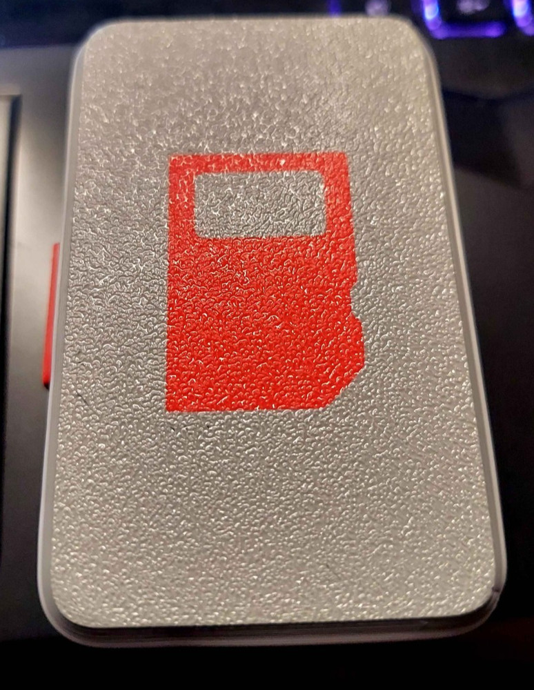 green / grey custom SD card case