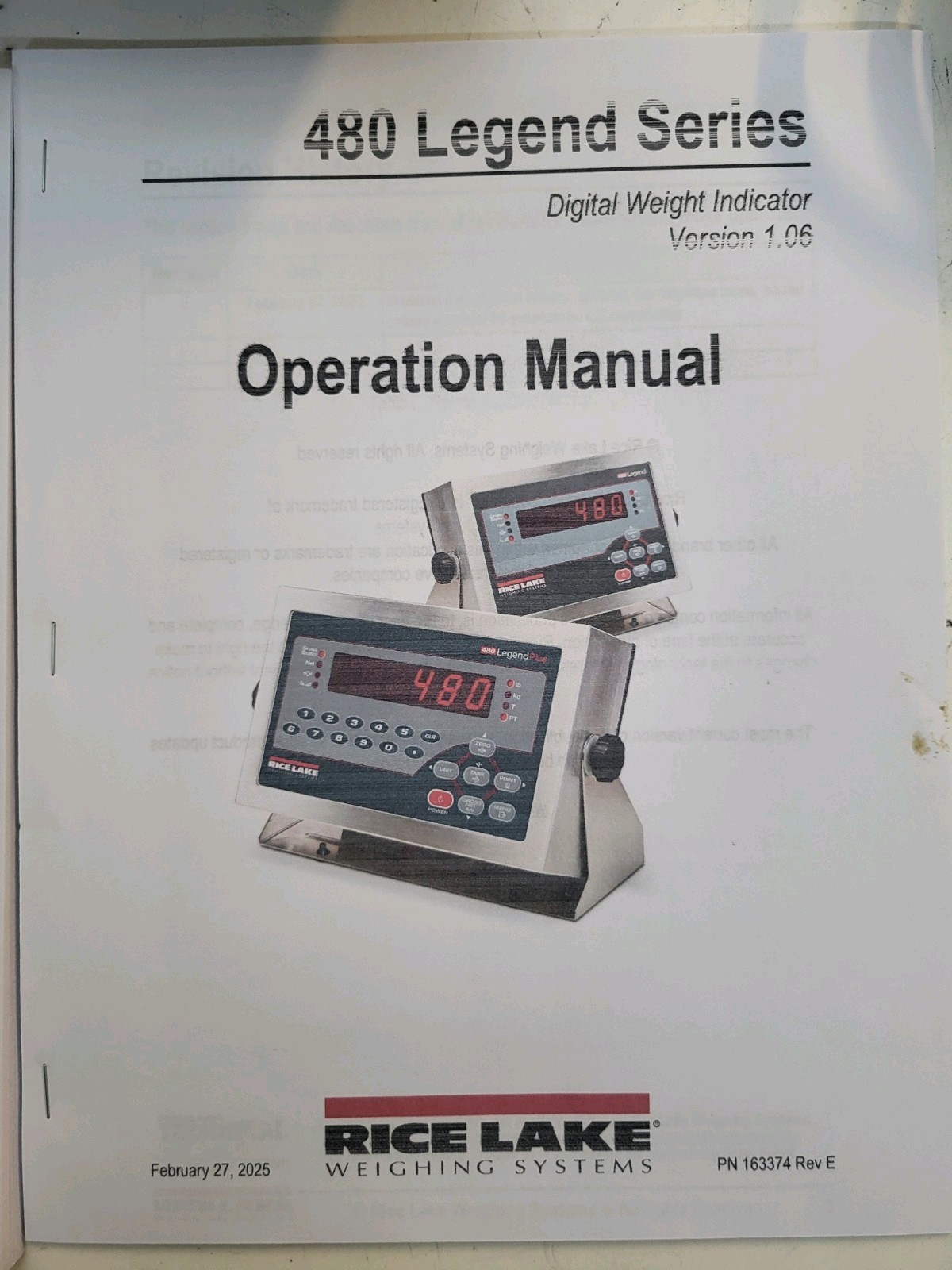 Rice Lake NTEP Legal-For-Trade 480/Analog Output Option IP66 SS weight indicator