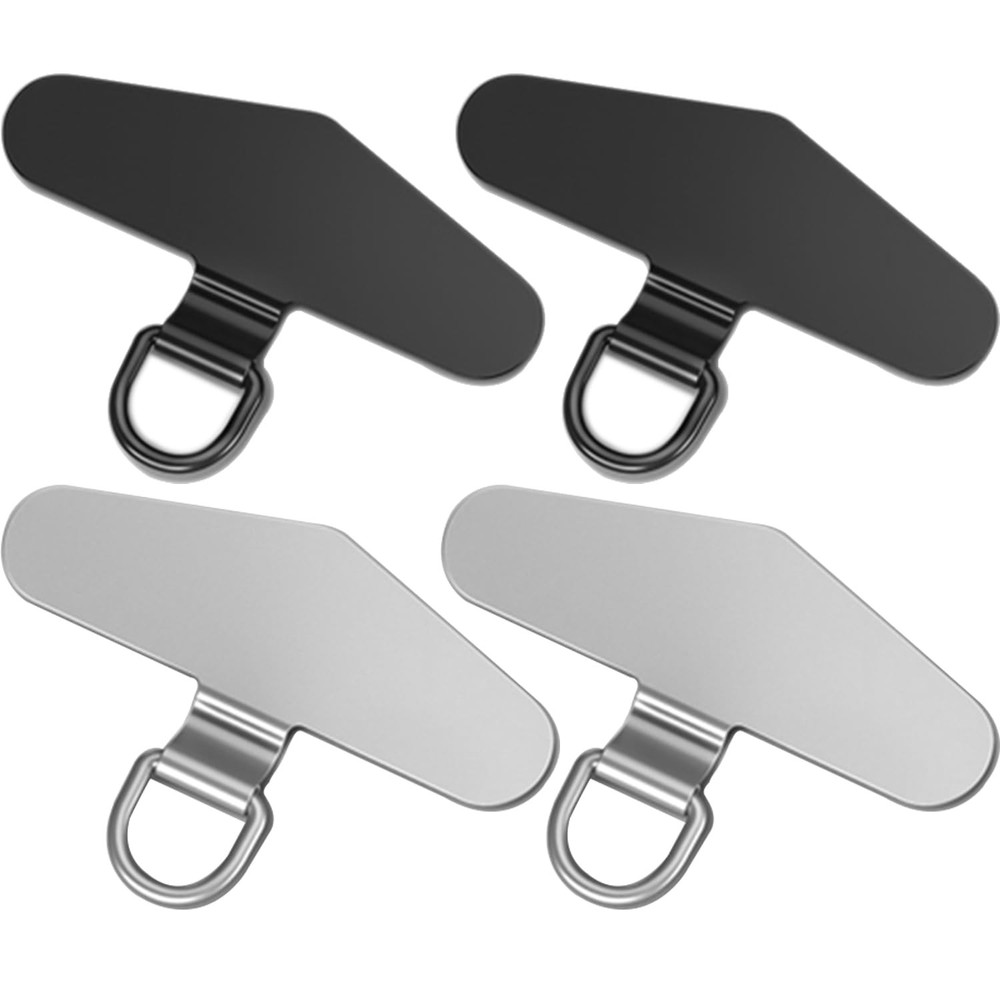 TENOC Metal Phone Tether Tab, Patch, One Size, Sliver & Black