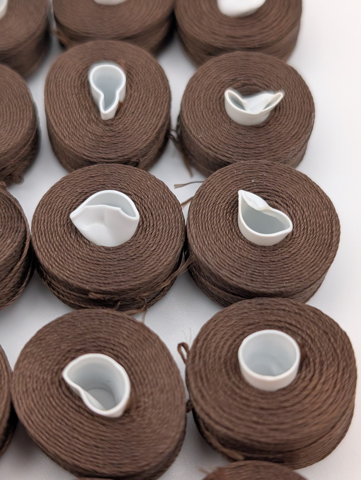 Vintage Brown Nylon Beading Thread Bobbins Like C-Lon Size D Approx. Lot Of 45