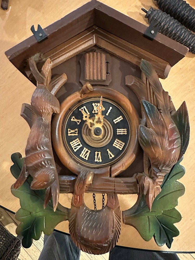 Vintage Black Forest Hunter Regula German Cuckoo Clock - Probably Needs Service