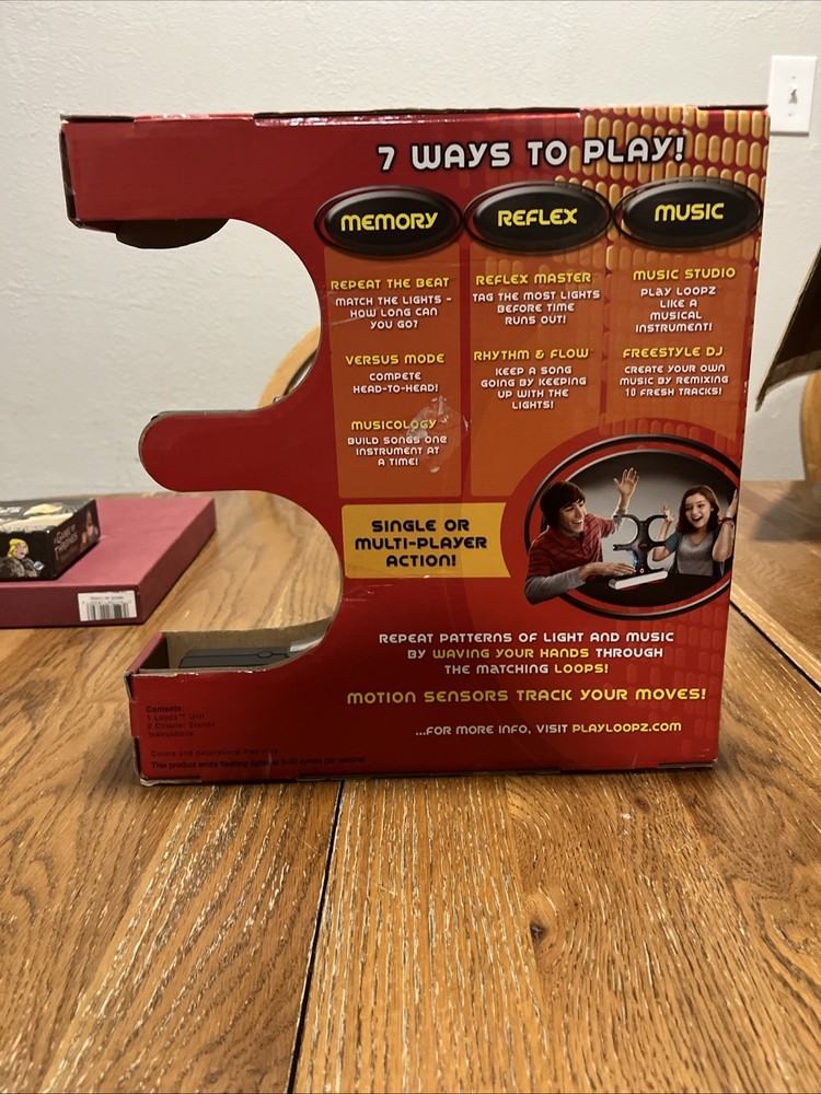 Loopz Memory Game Ages 7+ New in Box Memory Reflex Music MEMORY GAME