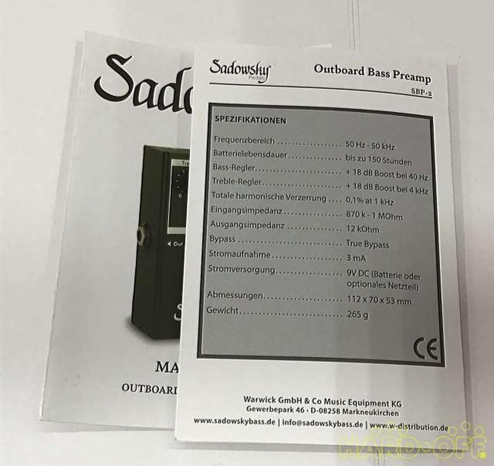 SADOWSKY SBP-2 Bass effector prelifier