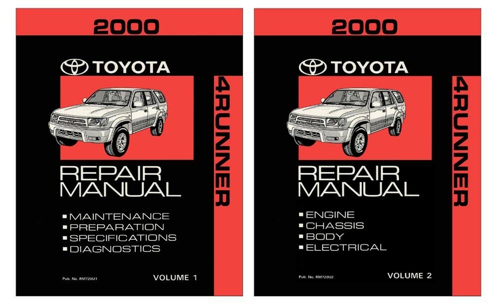 2000 Toyota 4Runner Shop Service Repair Manual Book Engine Drivetrain OEM