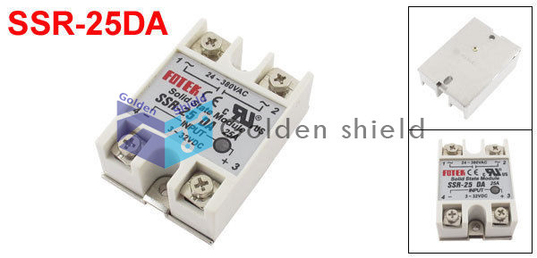 SSR-25 Solid State Relay Module Light Gray DA 25A AC 3-32V 24-380V✦Kd