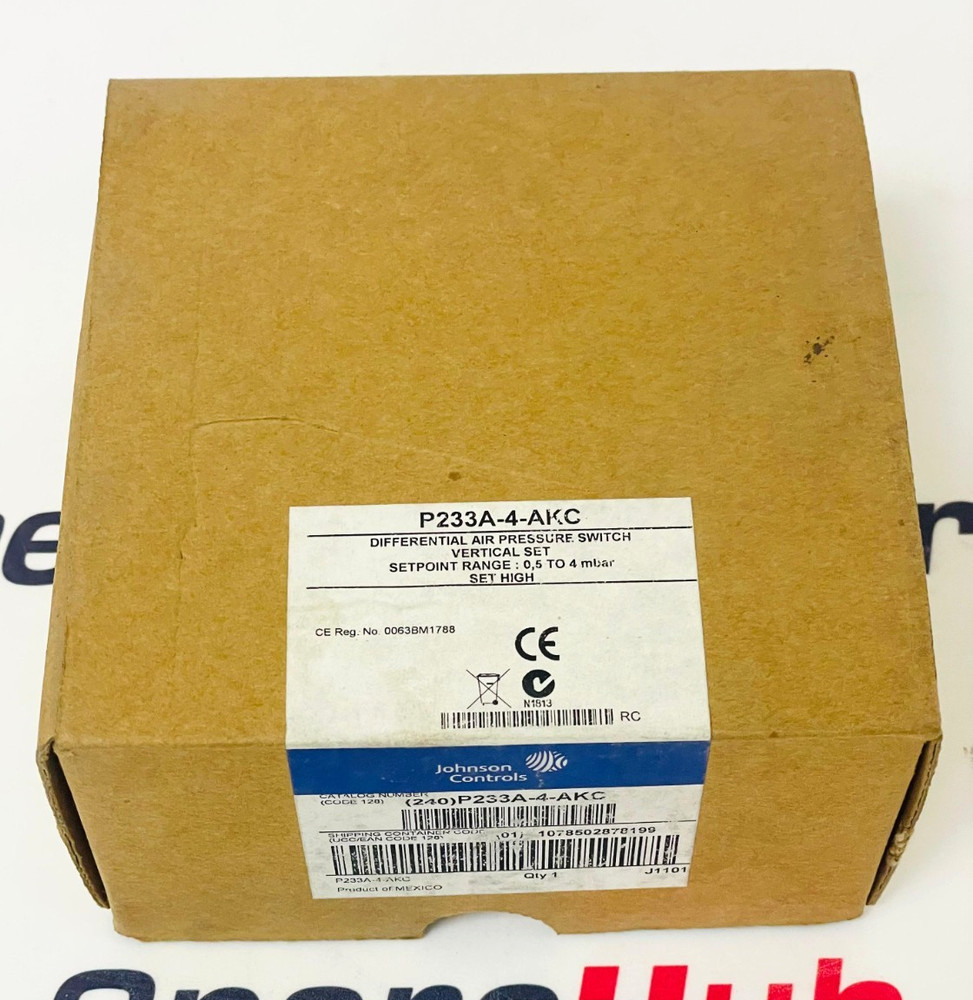 JOHNSON CONTROLS P233A-4-AKC Differential Pressure Switch