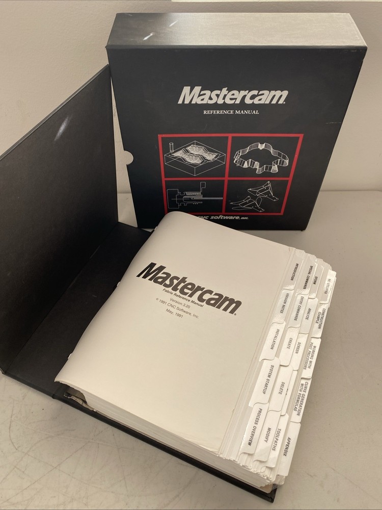 VTG 1991 Mastercam CNC Software Inc Fabrix Reference Manual Version 3.20 No Disk