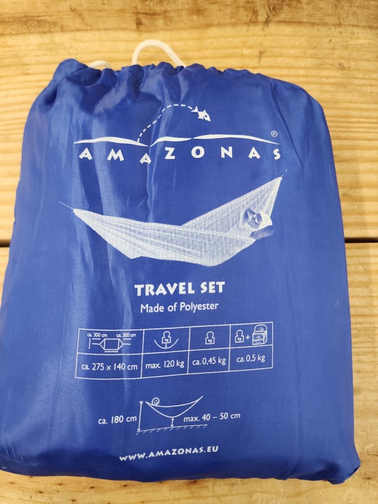 Amazonas Hammock Travel Set Blue Light Hammock Adjustable