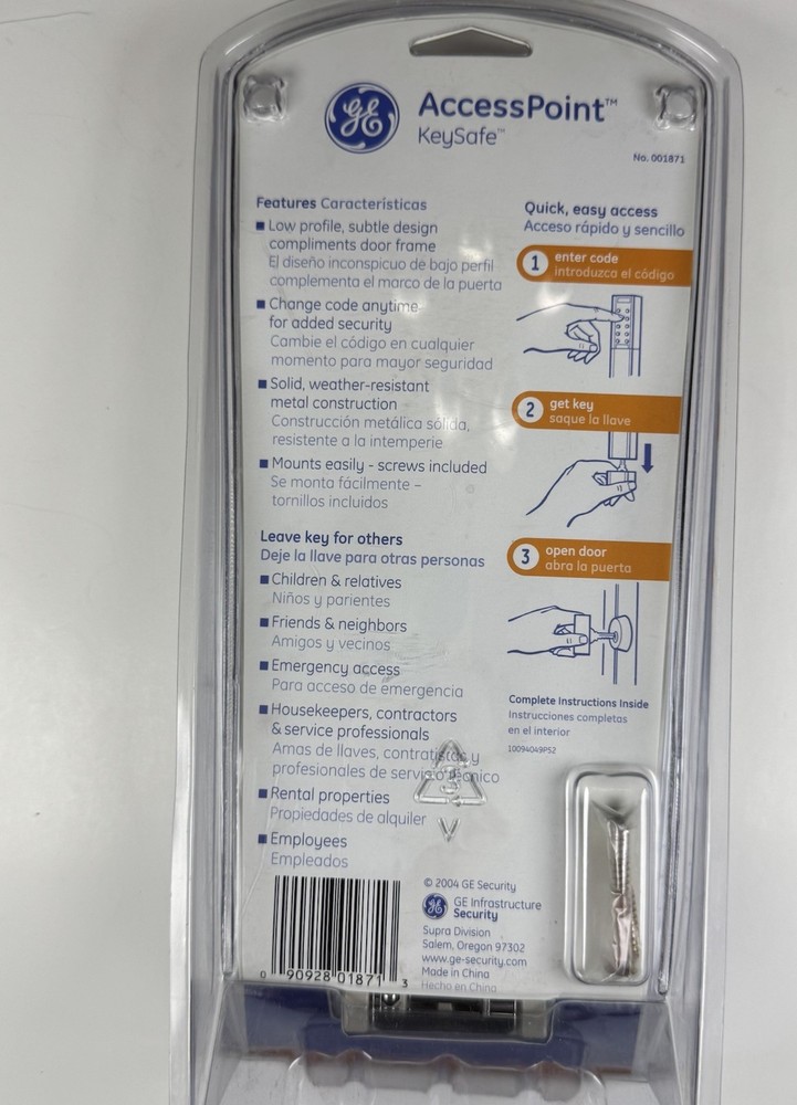 GE Access Point Key Safe Hidden Spare Key Security Lock NEW