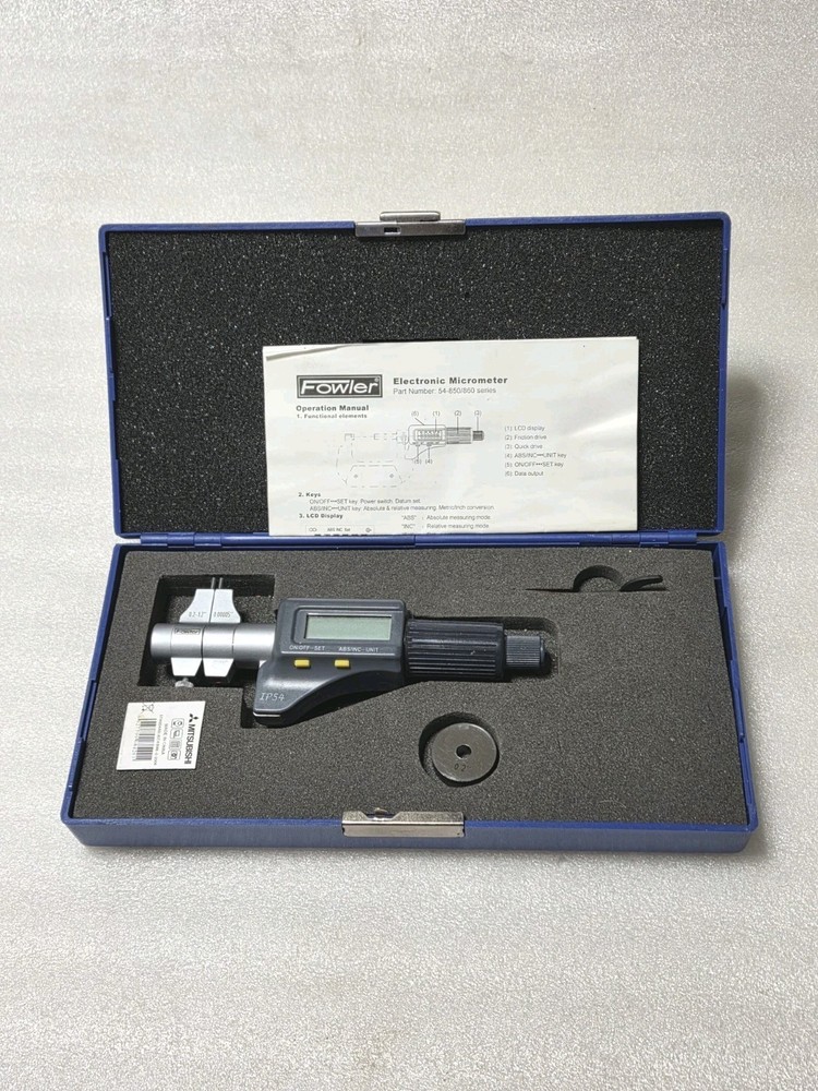 Fowler 54-860-275-0  Electronic IP54 Inside Micrometer, Range 0.2"-1.2"  ☆Nice☆