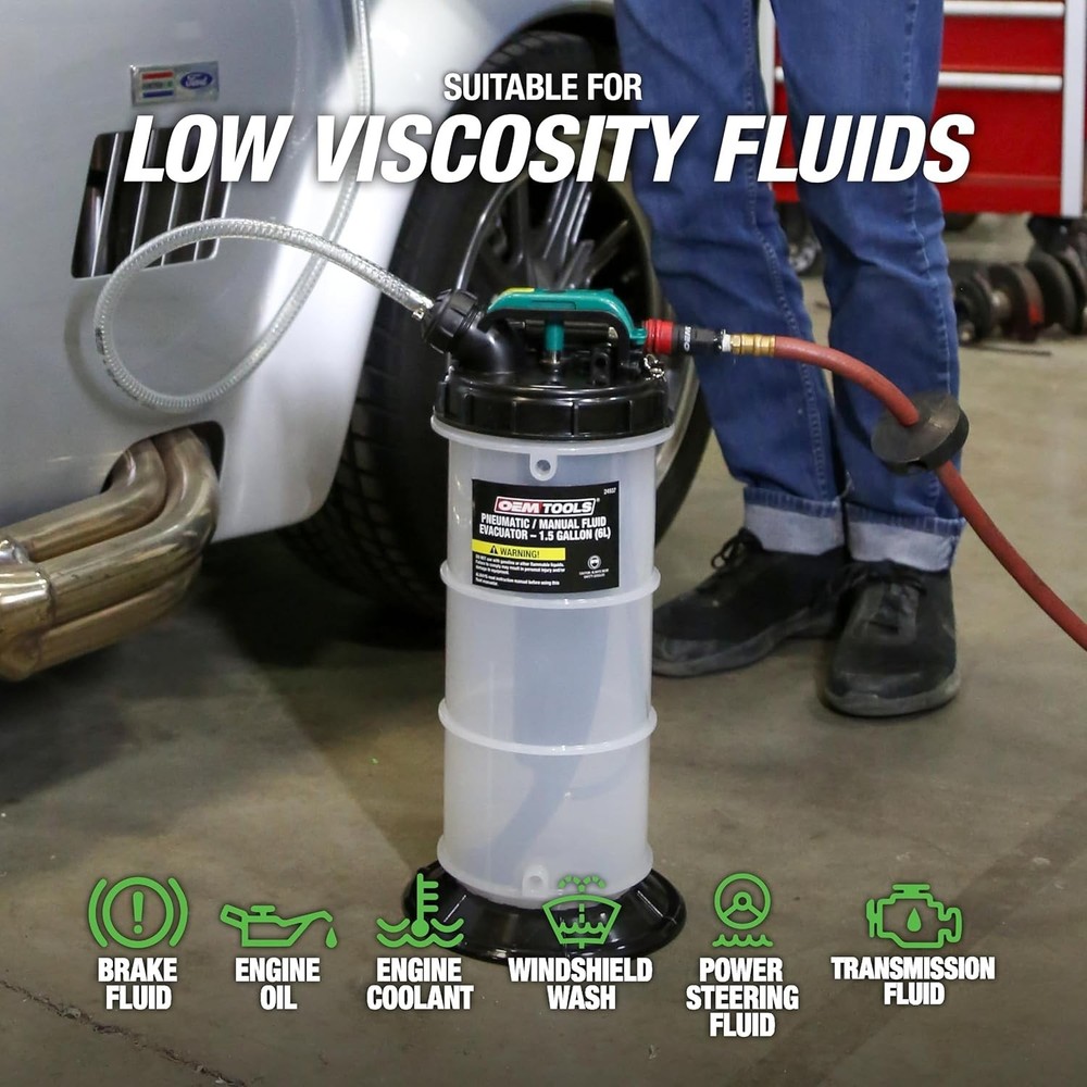 Robust Pneumatic/Manual Fluid Extractor Pump for Efficient Vehicle Maintenance