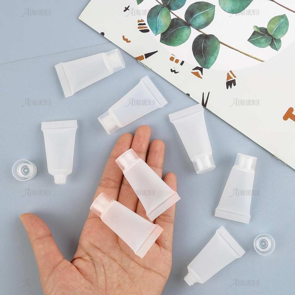 10 PCS Empty Refillable Plastic Soft Tubes Squeeze Cosmetic Bottles Packing 5ml