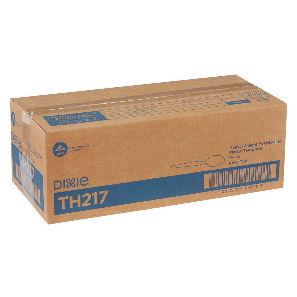 Dixie HW Polystyrene Spoons, White, 1000 per Case