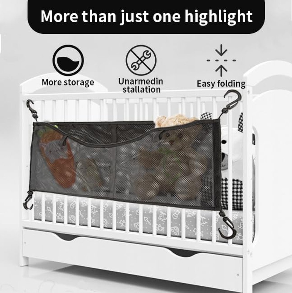 Stroller Wagon Cargo Net,Stroller Organizer,Multi Pockets Mesh Cargo Net for ...